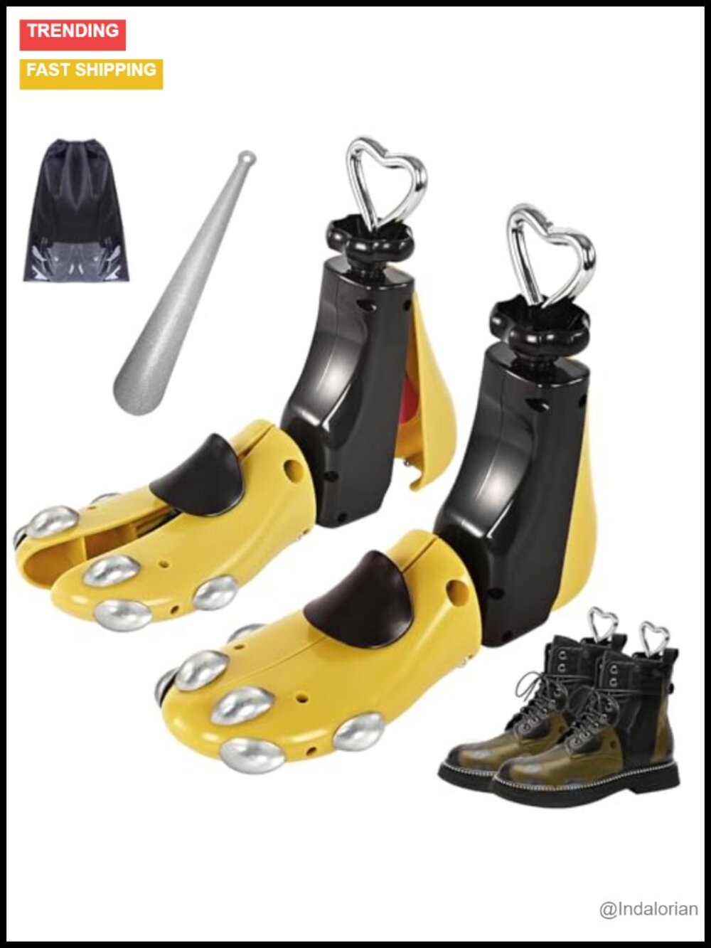 4-Way Shoe Stretcher for Wide Feet & Length Adjustable Boot Expander
